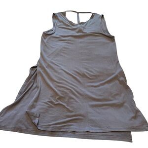 Diadora Tennis Dress-Purple/Gray-Racerback-Side Slits for easy movement-Medium